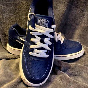Slightly Used Nike Air Force  Navy and White Tennis Shoes, Size 6.5 Youth